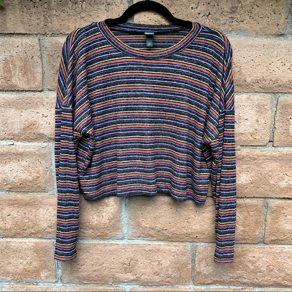 Stripe soft cropped sweater